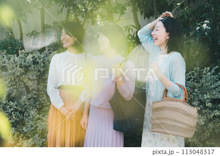 a forty-something woman a forty-something woman 113048317