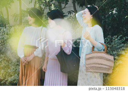 a forty-something woman a forty-something woman 113048318