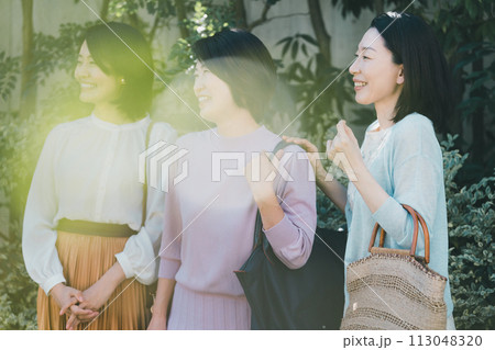 a forty-something woman a forty-something woman 113048320