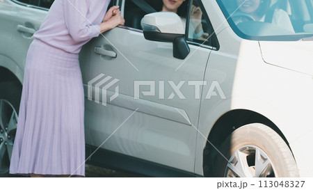 a forty-something woman a forty-something woman 113048327
