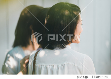 a forty-something woman a forty-something woman 113049060