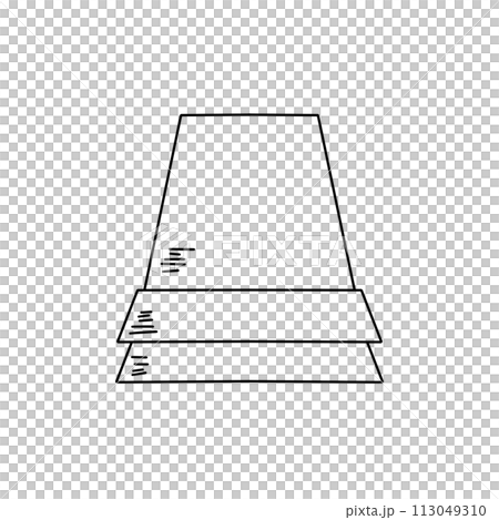 A white object with a black outline A white object with a black outline 113049310