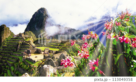 マチュピツ古代遺跡の美しい景観 113049358