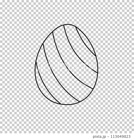 A white egg with a black stripe A white egg with a black stripe 113049823