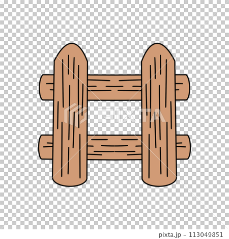 A wooden fence with a white background A wooden fence with a white background 113049851