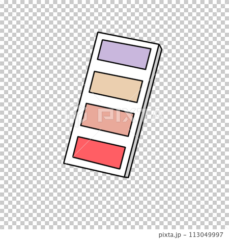 A white box with four different colored compartments 113049997