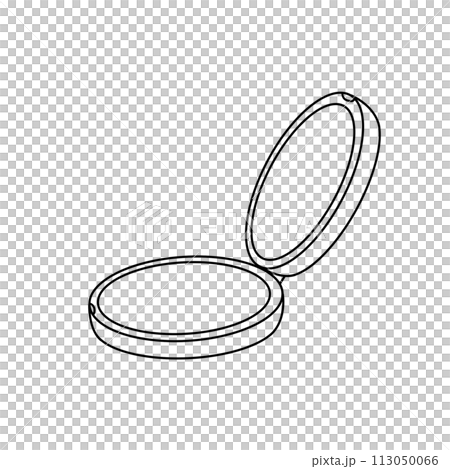 A compact mirror is shown in a white background 113050066