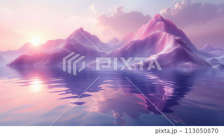 不思議な物質でつくられた風景 AI生成画像 不思議な物質でつくられた風景 AI生成画像 113050870