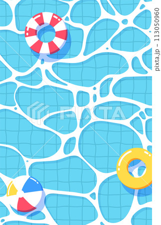 背景イラスト_プール 113050960