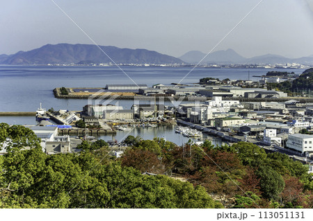 川之江城跡からの眺め　川之江港　愛媛県四国中央市 113051131
