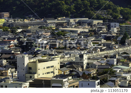 川之江城跡からの眺め　川之江商店街アーケード　愛媛県四国中央市 113051170