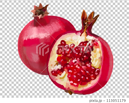 Pomegranate (1 piece and cross section) Pomegranate (1 piece and cross section) 113051179