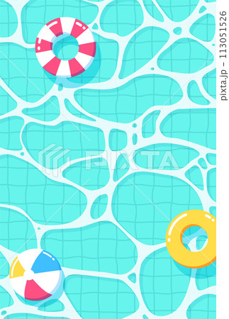 背景イラスト_プール 113051526