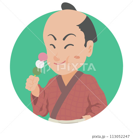 団子を食べる江戸時代の町人 113052247