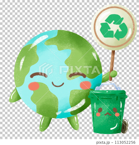 Handdrawn Crayon Illustration of Earth day Clipart, Earth green globe eco friendly environment awareness Earth holding a sign to reuse reduce recycle next to a green trash can Handdrawn Crayon Illustration of Earth day Clipart, Earth green globe eco friendly environment awareness Earth holding a sign to reuse reduce recycle next to a green trash can 113052256