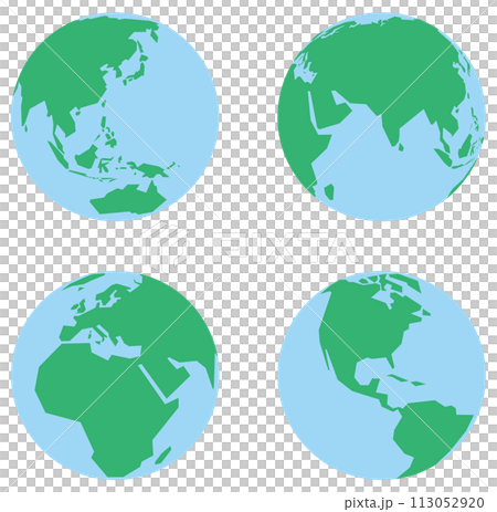 Vector illustration set of various earths 113052920