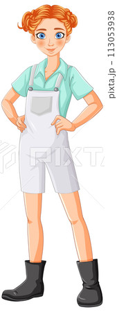 Confident Young Woman in Casual Attire Confident Young Woman in Casual Attire 113053938