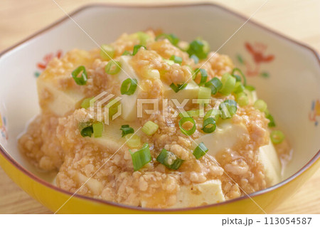 豆腐の鶏ひき肉あんかけ 113054587
