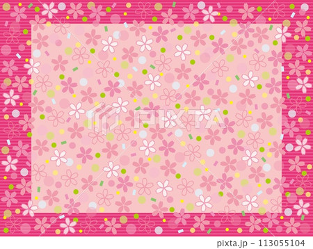 桜　ボーダー　カラフル 113055104