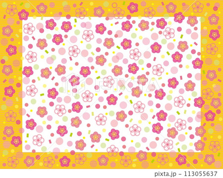 梅　ボーダー　カラフル　 113055637