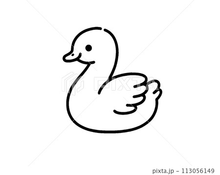 シンプルな鳥のイラスト 113056149