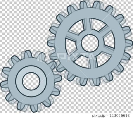 Icon of two rotating gears Icon of two rotating gears 113056618