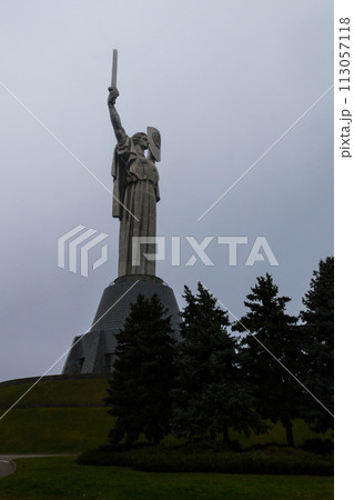 Motherland Monument in National Museum of the History of Ukraine in the Second World War. Memorial complex in Kiev, Ukraine Motherland Monument in National Museum of the History of Ukraine in the Second World War. Memorial complex in Kiev, Ukraine 113057118