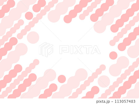 雲形　ななめ　ピンク　背景 113057483