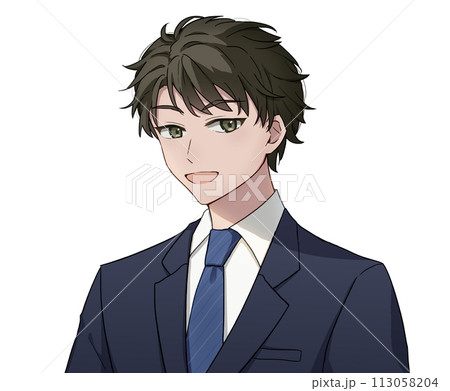 スーツを着た男性　笑顔 113058204
