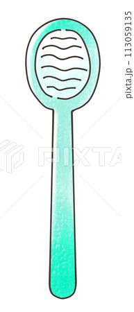 ゆるめシンプル舌磨き　アナログ風 113059135