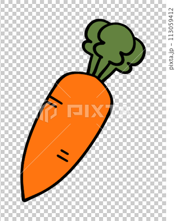 簡單可愛的胡蘿蔔插畫素材 簡單可愛的胡蘿蔔插畫素材 113059412