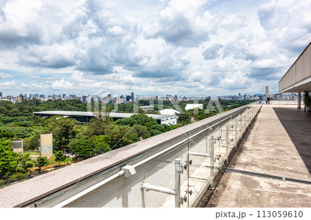 View of downtown Sao Paulo in Brazil seen from Museum of Contemporary Art rooftop View of downtown Sao Paulo in Brazil seen from Museum of Contemporary Art rooftop 113059610