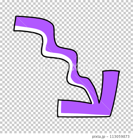 寬鬆的簡單對角線向下箭頭純色 寬鬆的簡單對角線向下箭頭純色 113059873