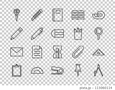 Stationery icon set 113060114