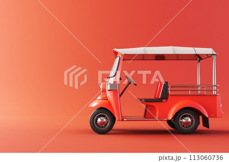 A colorful scooter with a blue and green body with Generative AI 113060736