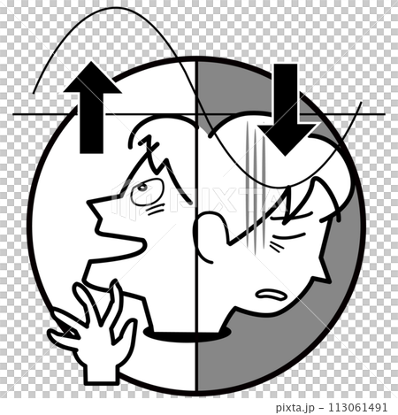 双極性障害-気分が落ち込んだり舞い上がったり不安定 113061491