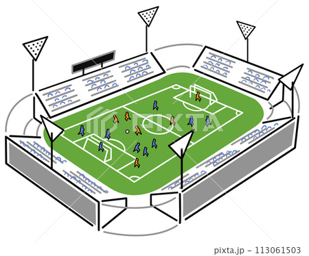 サッカー場-鳥瞰図 サッカー場-鳥瞰図 113061503