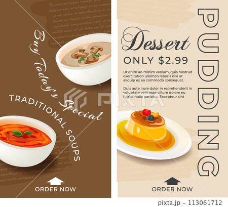Pudding Dessert Promotional Offer Pudding Dessert Promotional Offer 113061712