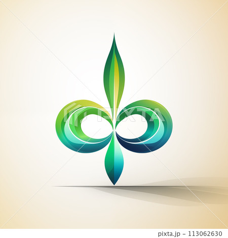 abstract green leaf icon. vector illustration. abstract green leaf icon. vector illustration. 113062630