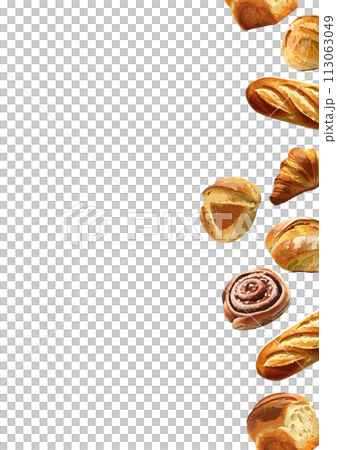 Realistic bread frame background material 113063049