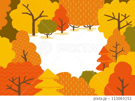 秋　紅葉　背景イラスト 113063152