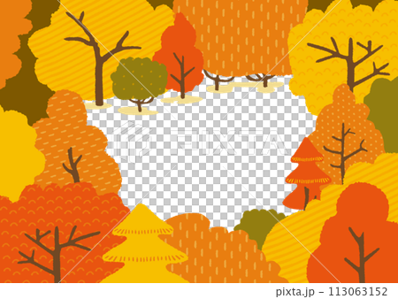 秋　紅葉　背景イラスト 113063152