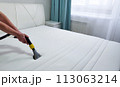 Spring cleaning or regular cleaning of the mattress. 113063214