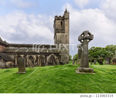 Church of the Holy Rude stands in solemn grace in Stirling gothic architecture and Celtic crosses 113063314