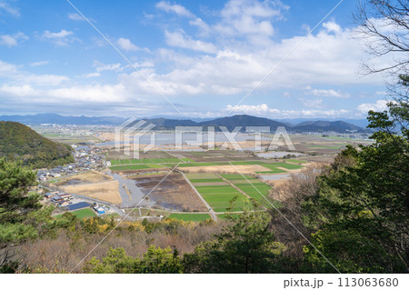 重要文化的景観展望台から見た景色（八幡山縦走コース） 113063680