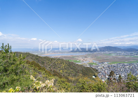 八幡山の山頂から見た景色（近江八幡） 113063721