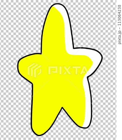 寬鬆簡約圓形細長星形實色塗裝 113064238