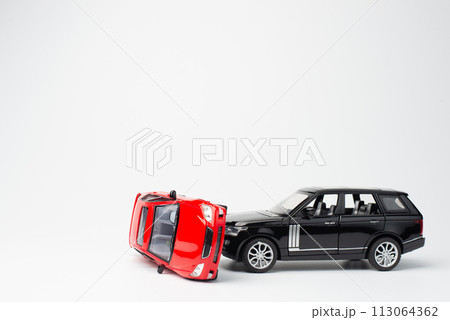 model toy cars accident on the road. model toy cars accident on the road. 113064362