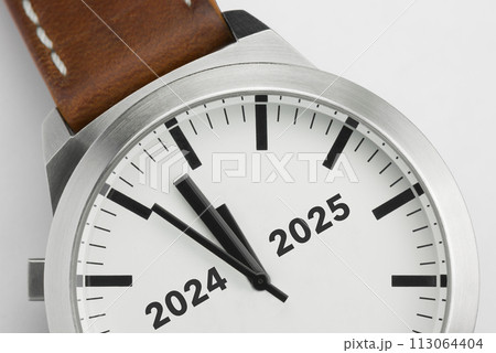 Watch at one minute to twelve with the text 2024-2025. 113064404