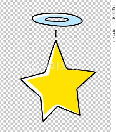 ゆるめシンプル天使星　ベタ塗り 113064459